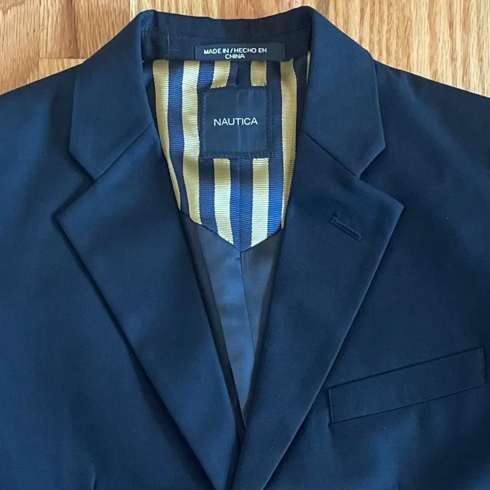 Nautica Boys Navy Blazer with Gold Buttons